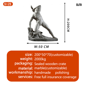 Estatua Clásica <span class=keywords><strong>de</strong></span> Niobe Tallada a Mano a Tamaño Real para Decoración <span class=keywords><strong>de</strong></span> Jardín Exterior - Product Image 3