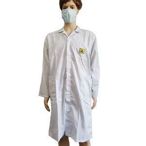 Vêtements de salle blanche Leenol, antistatiques, en coton TC, blouse de laboratoire antistatique, vêtements de salle blanche, vêtements de sécurité, veste de travail ESD - Product Image 3