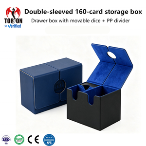    Caja de Almacenamiento Portátil de Cuero PU para Más de 160 Cartas, Caja de Alta Calidad para Juegos de Cartas TCG, CCG, LCG, Estuche de Almacenamiento para Juegos de Mesa - Product Image 1
