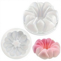 Moule en silicone en forme de guirlande de fleurs pour gâteau en mousseline, moule à mousse pour dessert français DIY, ustensile de cuisson résistant au four, Chine