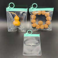 Sac de rangement en PVC transparent épaissi auto-scellant pour bijoux, fermeture à glissière pour vêtements, emballage de bracelets, type plastique PE