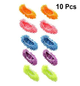 Chenille Dust Mop Slippers Foot Socks Mop Multi-Function Floor Cleaning Lazy Shoe Covers Dust Hair Cleaner Home Clean