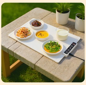 Assiette Chauffante de Table en Aluminium OEM à Température Réglable par Contrôle Tactile, Isolation Thermique, Chauffage Rapide et Économe en Énergie - Product Image 4