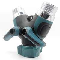 KEDI Distributeur de tuyau d'arrosage robuste et durable à 2 voies, corps en alliage de zinc, connexion filetée, diamètre 3/4 po, norme US/EU, extérieur