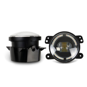 Qideguan 4-Inch Led Fog <b>Lights</b> With Halo High Low Beam <b>Projector</b> Car Lighting For Wrangler - Product Image 2