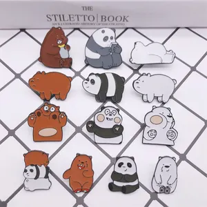 Cartoon bear collection enamel pins Cute animal Brooches for Clothes badge Fashion grizzly and ice bear Panda Jewelry for kids