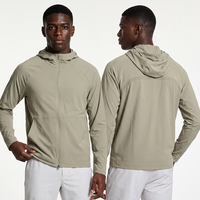 Veste coupe-vent à capuche pour homme, vêtements de course et d'entraînement imperméables et à séchage rapide, avec cordon de serrage réfléchissant, personnalisable, OEM