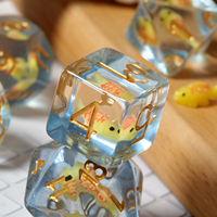 Ensemble de dés personnalisés DND en résine, polyédriques carrés de 16 mm pour le jeu de Dungeons and Dragons