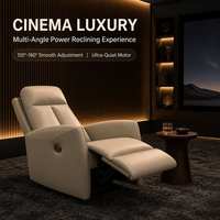Fauteuil inclinable multifonctionnel moderne de luxe ergonomique avec cadre métallique extensible pour la maison familiale