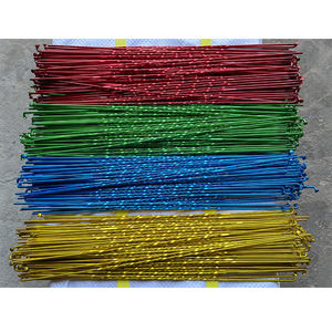 חישורי אופניים חדשים צבעוניים 14G מעוותים בצורת גל, מצופים כרום מגולוון, חישורי אופני הרים עם ניפל - Product Image 1