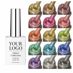Nouveau <span class=keywords><strong>vernis</strong></span> à ongles en gel UV holographique super laser réfléchissant de 15 ml, brillant, <span class=keywords><strong>semi</strong></span>-<span class=keywords><strong>permanent</strong></span> - Product Image 1