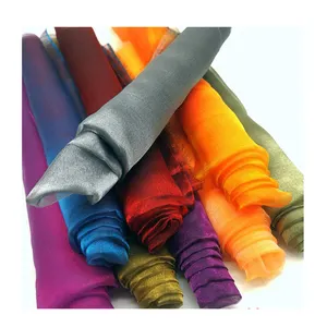 Tissu en organza polyester 100% personnalisé tissu en tulle brillant tissu en mousseline de soie de haute qualité pour la fabrication de robe
