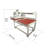 Presse à chaud pneumatique grand format 60x80cm à double station pour l'impression de sacs en papier par sublimation pour usine de vêtements