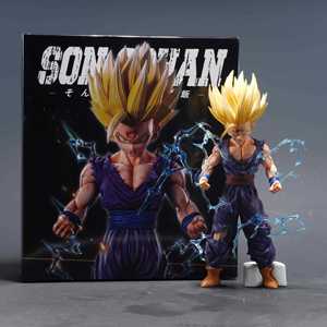 Figurine PVC haut de gamme DBZ Gohan Super Saiyan 2 avec dommages de combat et effets de <span class=keywords><strong>foudre</strong></span> pour <span class=keywords><strong>la</strong></span> décoration d'anime et les passionnés de DBZ - Product Image 1