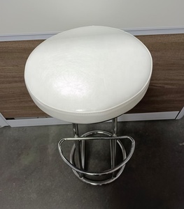 Ghế Quầy Bar Tròn Bằng Da Mạ Crôm Bằng Thép Không Gỉ Hiện Đại Đồ Nội Thất Nhà Bếp Ghế Quán Bar Hình Chữ Z Hở Lưng Ghế Cao - Product Image 6