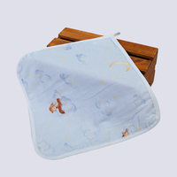 Imprimé bébé petite serviette carrée 100% coton haute qualité bébé mouchoir bébé vêtements de toilette