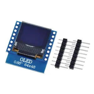 0.66" inch 64x48 IIC I2C OLED Display Module SSD1306 Shield LCD Screen For WeMos D1 MINI ESP8266 ESP32 for AVR STM32