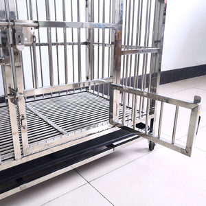 LIZE Sturdy Golden Retriever Samoyed Cat Outdoor Pet Toilet Stainless Steel Foldable <strong>Dog</strong> <strong>Cage</strong> Large and <strong>Small</strong> Size Button Kennel - Product Image 6