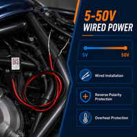 Mini GPS pour Moto, Alternative au Tracker Filaire BLE, Sans Carte SIM, 5-50V, Compatible Android et iOS, pour Motos et Véhicules Électriques à Deux Roues
