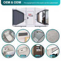 Maison Capsule Modulaire Préfabriquée Mobile High Cube avec Cuisine et Salle de Bain Personnalisable, Écologique, Construction Rapide pour Centres Commerciaux, Tourisme et Complexes Hôteliers