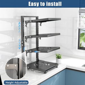 Ou Shu Mei Multi Layer Pot Rack Standing Type <b>Kitchen</b> <b>Storage</b> <b>Shelf</b> For Cookware Draining Dish Rack Non Folding Design - Product Image 2