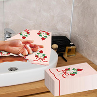 Serviettes en papier à 3 plis à la fraise, serviettes de cocktail jetables, impression personnalisée OEM