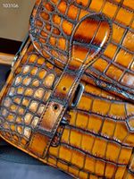 Exotique de haute qualité hommes véritable patine Nil crocodile cuir Messenger sac de luxe vraie peau sac à bandoulière