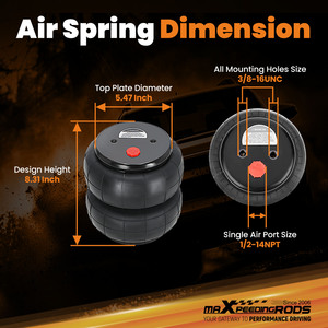 <span class=keywords><strong>MaXpeedingrods</strong></span> Factory 2X Suspension pneumatique universelle robuste avant et arrière pour Dodge Ram Ford pour la plupart des camions, fourgonnettes et SUV - Product Image 4