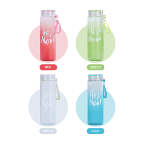 Botellas de Agua de Vidrio Coloridas al por Mayor de Fábrica, Botellas de Agua de Vidrio Esmerilado Económicas para Campamento - Product Image 2