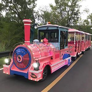 Equipo <span class=keywords><strong>de</strong></span> parque al aire libre 29 asientos 1 <span class=keywords><strong>locomotora</strong></span> 3 vagones Tren sin rieles <span class=keywords><strong>de</strong></span> lujo con aire acondicionado - Product Image 5