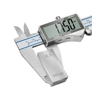 ความแม่นยําสูงสแตนเลสดิจิตอล Caliper 150 มม.เศษส่วน/มม./นิ้วเวอร์เนียร์ Caliper เครื่องจักรกลงานไม้เครื่องมือ