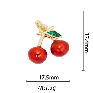 3D Fruit Pendant Charms Copper Alloy Colorfast Electroplated For DIY Jewelry Making Unisex Fashion Accessories - Product Image 4