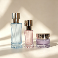Ensemble d'emballages cosmétiques, contenants de 40 ml, 100 ml, 120 ml, 30 g, 50 g, 100 g, flacons et pots en verre pour sérum, lotion, crème pour soins de la peau