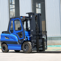 Montacargas Eléctrico Heftruck de 5 Toneladas, Elevación de 5m, Batería de Litio, Desplazador Lateral Hidráulico para Trabajo Pesado en Terrenos Difíciles, Certificado CE