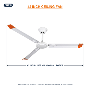 Ventilateur de plafond à pales en aluminium, moteur BLDC à variateur de vitesse, 6 vitesses, AC 110-240V, 36W, 42-52-56 pouces, sans lumière, fourniture OEM ODM - Product Image 3