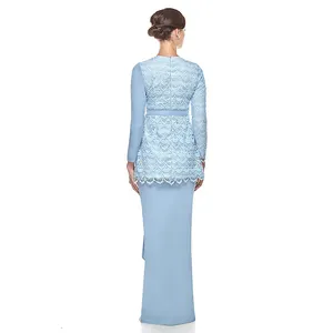 Онлайн оптовая цена Высокое качество Розовая Современная Baju Kurung Малайзия одежда ljudampar Kebaya мусульманская