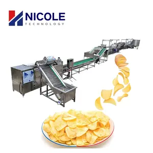 Ce 200 Kg/u Elektrische Gebakken Chips Productielijn Verse Aardappelsticks Maken Machine