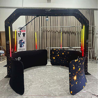 Photomaton 360° avec Plateforme de 100 cm, Miroir Infini en Verre, Remplacement du Moteur, pour 4 Personnes