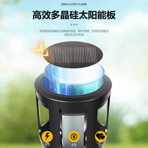 Lampe solaire de jardin à flamme électrique Xinyao, étanche, à LED, pour allée, pelouse, cour extérieure - Product Image 5