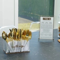 Runder Schwenkbarer Besteckhalter aus Lucite, Robuster Acryl-Besteckorganizer für Restaurant, Zuhause, Buffet und Partys