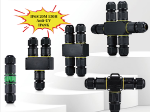 M20 IP68 водонепроницаемый соединитель провода 2/3 штырьковый винт для наружных систем питания и солнечных батарей медный контактный материал - Product Image 5