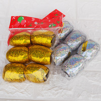 10m Geburtstags feier Hochzeit Weihnachten Halloween Dekoration Ballon Laser band Roségold Ballon Krawatten schnur Eine Packung mit 6 Rollen
