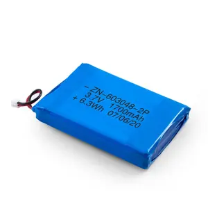 चीन विनिर्माण 3.7V 1700Mah 470Mah 780Mah स्मार्ट रिचार्जेबल कोशिकाओं ली-बहुलक लाइपो बैटरी 2 एस पैक