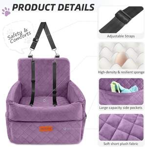 Cama para Perros Pequeños para Asientos Delanteros y Traseros de Automóvil, Forma Rectangular, Seguridad y Comodidad para Gatos Durante Viajes - Product Image 2
