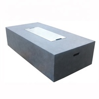 Table de foyer au gaz propane Rectangle GRC GFRC Meubles de jardin ou de patio d'extérieur Forme carrée Matériau en béton