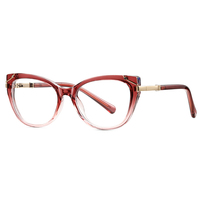Monture de lunettes optiques Partagas en TR90 œil de chat avec charnière à ressort, anti-lumière bleue, pour femmes