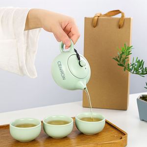 Juego de Regalo Clásico para la Ceremonia del Té Chino, Tetera y Tazas de Cerámica Portátiles en Caja de Cartón Kraft, Regalo Corporativo Ideal para Clientes - Product Image 6