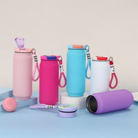Nouvelle tasse isotherme en acier inoxydable 304, portable pour l'extérieur, avec ouverture facile, pour voyage, couleur unie, pour usage domestique, pour eau.