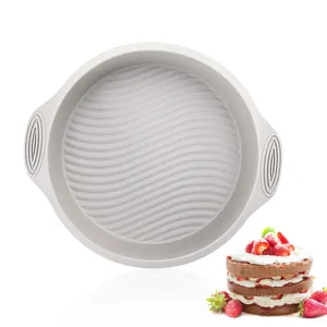 Hot Sale Round Shape Silicone Bake Tray Baking Pans Cake Molds