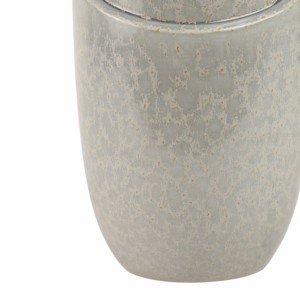 Vaso in Ceramica Moderno Arrotondato con Dettaglio a Bordo Stratificato per Esposizione Decorativa in Soggiorno - Product Image 5